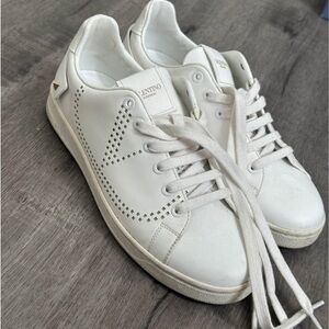 Valentino White Sneakers Minimalist Design